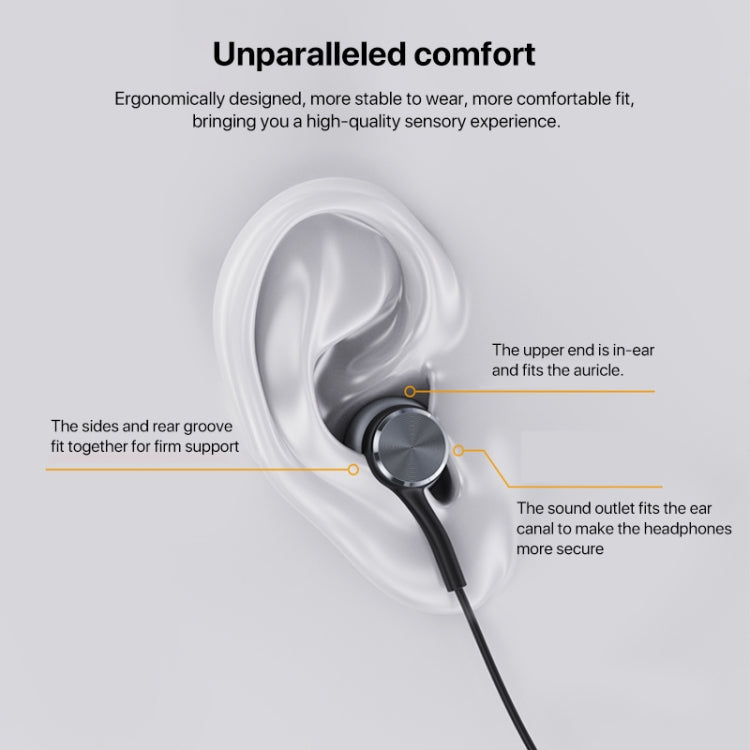 Yesido YH41 Type-C Plug Wired HiFi Sound Music Earphones with Mic