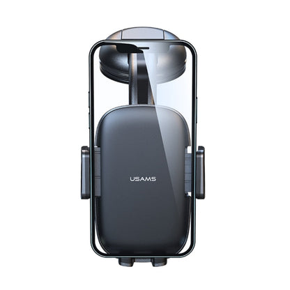 USAMS ZJ063 Car Center Console Retractable Phone Holder for 4.7-7.2 inch Mobile Phones (Black)