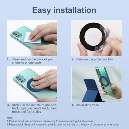 NILLKIN Skin-friendly Version Magsafe Ring Magnetic Mobile Phone Holder Set(Black)