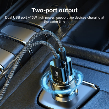 Chargeur de voiture double USB 15 W WK WP-C43 Staroad Series (café)