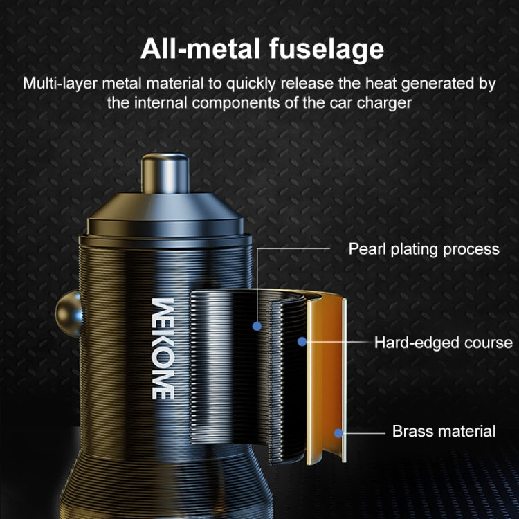 Chargeur de voiture double USB 15 W WK WP-C43 Staroad Series (café)