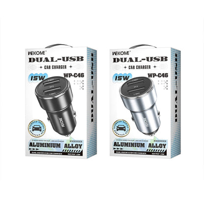 WK WP-C46 Chargeur de voiture double USB 15 W Vieyie de la série Staroad (Noir)