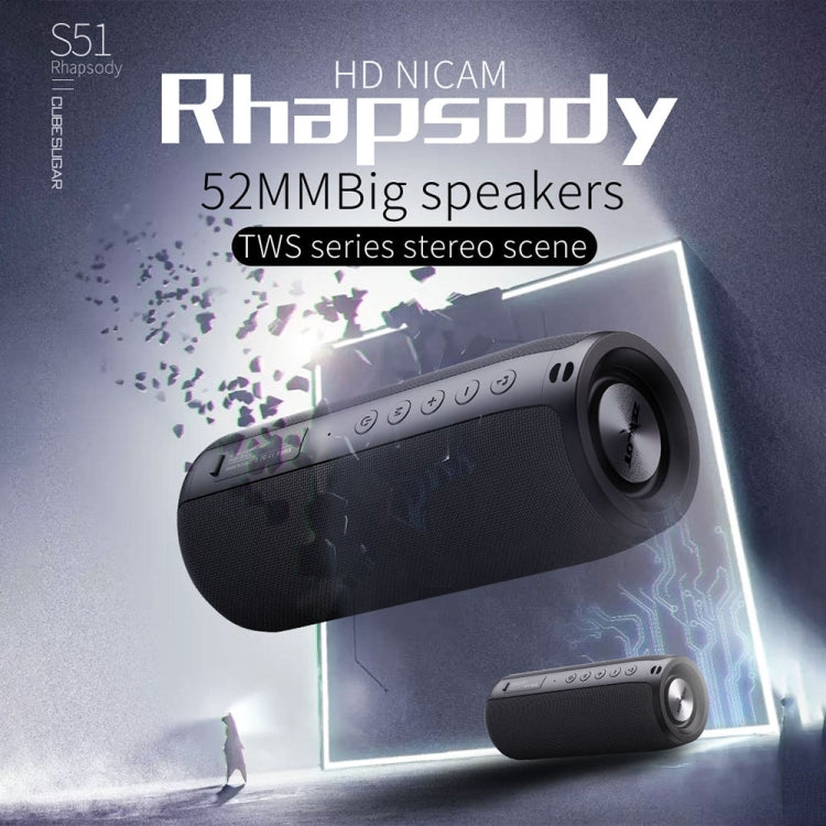 ZEALOT S51 Portable Stereo Bluetooth Speaker with Built-in Mic, Support Hands-Free Call & TF Card & AUX (Camouflage)