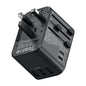 ROCK T62 35.5W Global Travel Multifunctional Plug PD Charger Power Adapter(Black)