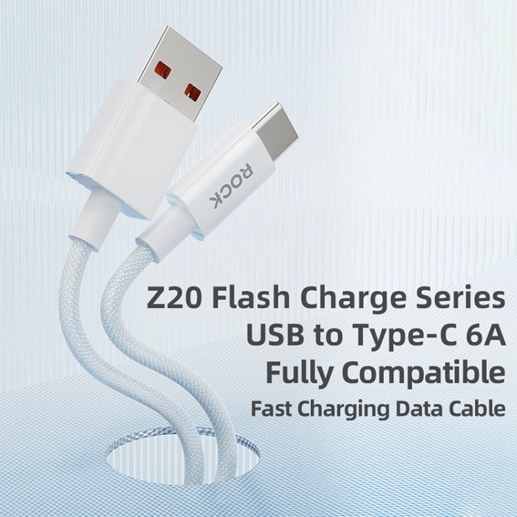 ROCK Z20 1m 6A USB to USB-C / Type-C Fast Charging Data Cable
