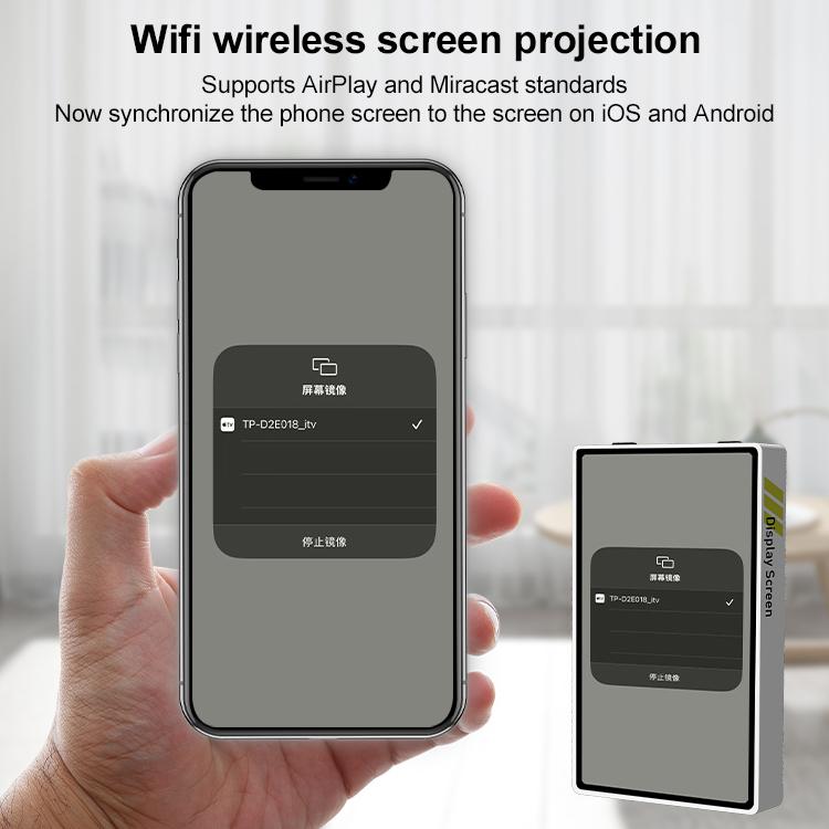 YELANGU TP01 Moniteur Selfie Magnétique Arrière pour Smartphone, Sans Fil, Partage d'écran (Blanc)