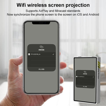 YELANGU TP01 Moniteur Selfie Magnétique Arrière pour Smartphone, Sans Fil, Partage d'écran (Blanc)