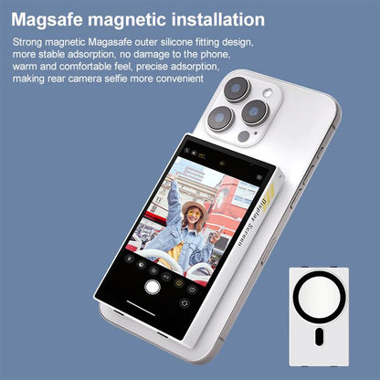 YELANGU TP01 Moniteur Selfie Magnétique Arrière pour Smartphone, Sans Fil, Partage d'écran (Blanc)