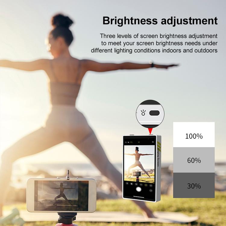 YELANGU TP01 Moniteur Selfie Magnétique Arrière pour Smartphone, Sans Fil, Partage d'écran (Blanc)