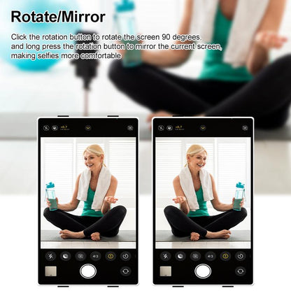 YELANGU TP01 Moniteur Selfie Magnétique Arrière pour Smartphone, Sans Fil, Partage d'écran (Blanc)