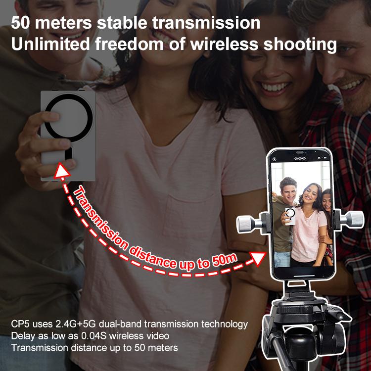YELANGU TP01 Moniteur Selfie Magnétique Arrière pour Smartphone, Sans Fil, Partage d'écran (Blanc)
