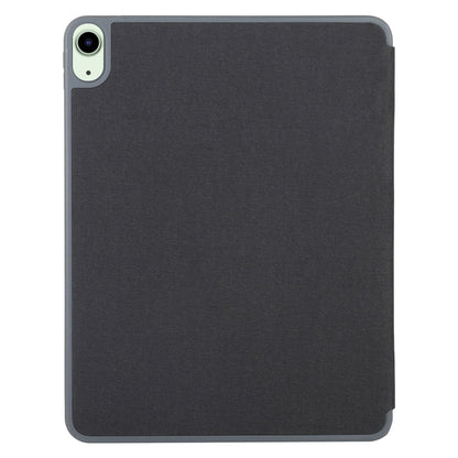 Mutural YASHI Series TPU + PU Cloth Pattern Texture Horizontal Flip Leather Case with Three-folding Holder & Pen Slot & Wake-up / Sleep Function For iPad Air 2022 / 2020 10.9(Black)