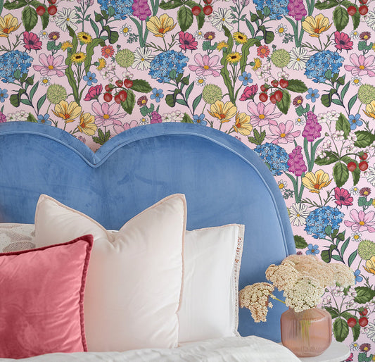 IN BLOOM - BALLET PINK WALLPAPER