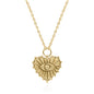 Ines Heart Eye Pendant Necklace | 18k Gold Plated