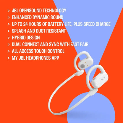 JBL SOUNDGEAR SENSE WIRELESS HEADPHONES WHITE