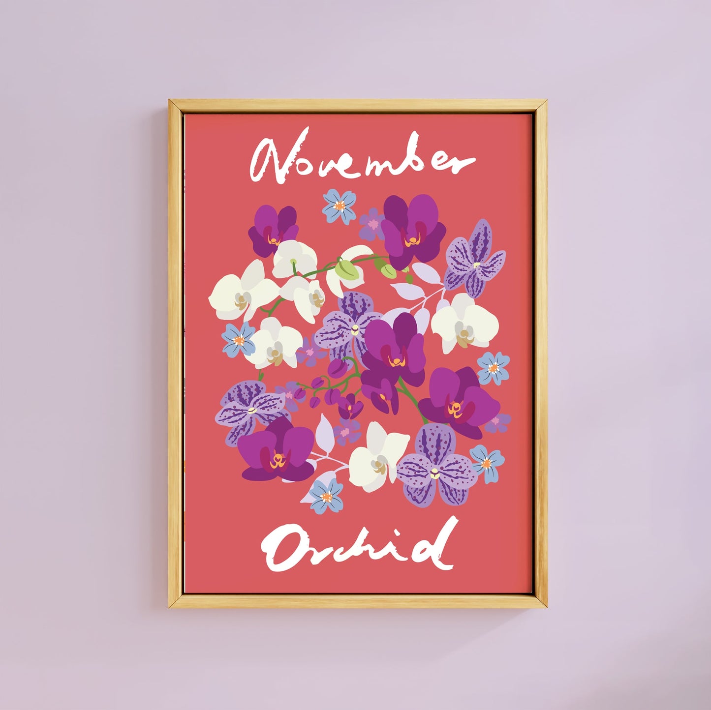 NOVEMBER ORCHID BIRTH FLOWER PRINT