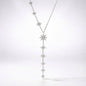 Juliet Star Burst Y Drop Necklace | 925 Sterling Silver