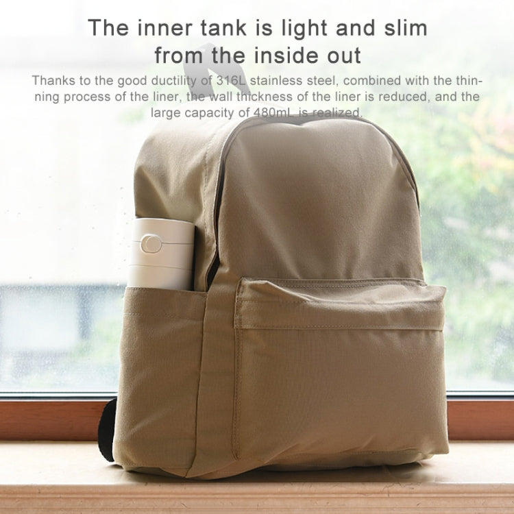 Original Xiaomi Mijia 480ML Insulation Vacuum Thermal Cup Water Bottle (White)