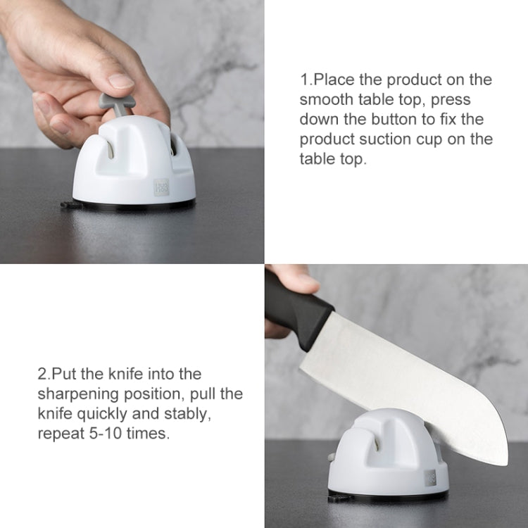 Mini affûteur de couteaux double roue Xiaomi Youpin Huohou (blanc)