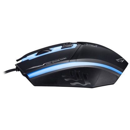 Chasing Leopard 199 USB 1600DPI Three-speed Adjustable LED Backlight Wired Optical Gaming Mouse, Length: 1.3m(Black)