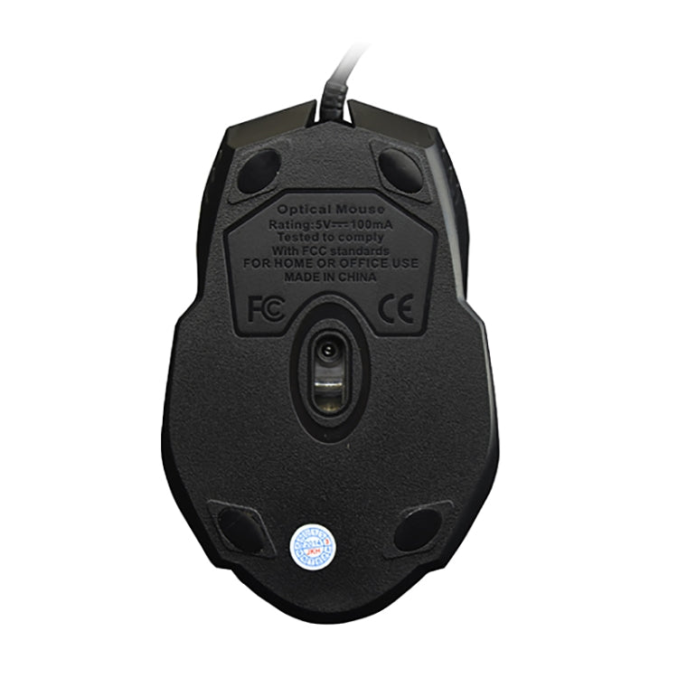 Souris optique filaire givrée Chasing Leopard 512G USB pour jeu, longueur : 1,3 m (noir)