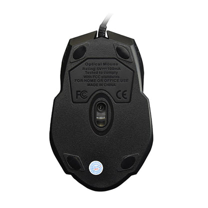 Souris optique filaire givrée Chasing Leopard 512G USB pour jeu, longueur : 1,3 m (noir)