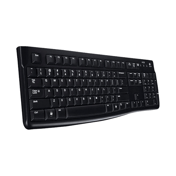 Logitech K120 USB Waterproof Splash Wired Keyboard for Desktop Computers / Laptops(Black)