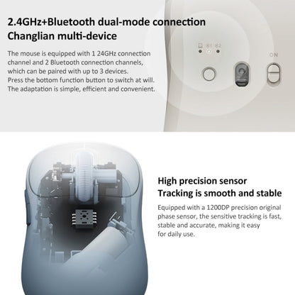 Original Xiaomi Dual-mode 1200DPI Ultra-thin Computer Mouse 3 (Dark Grey)