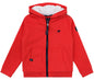 Gilet zippé à capuche pour enfants Bateau - Rouge Piment