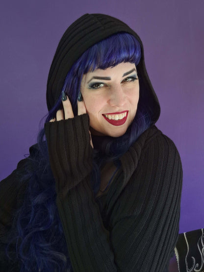 Gilet drapé à capuche Sabrina côtelé Necessary Evil
