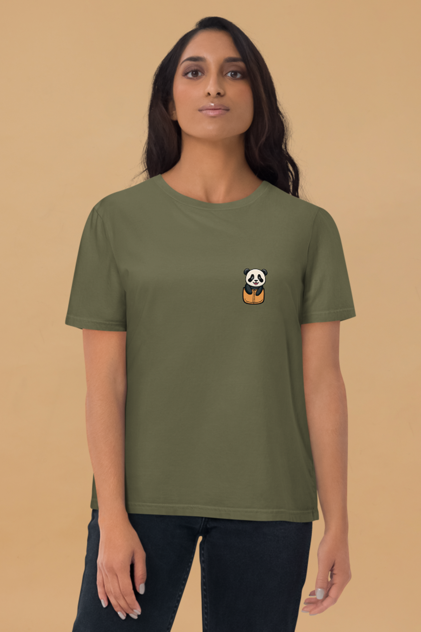 Women's Panda Bear T-Shirt - Organic Cotton Graphic Tee