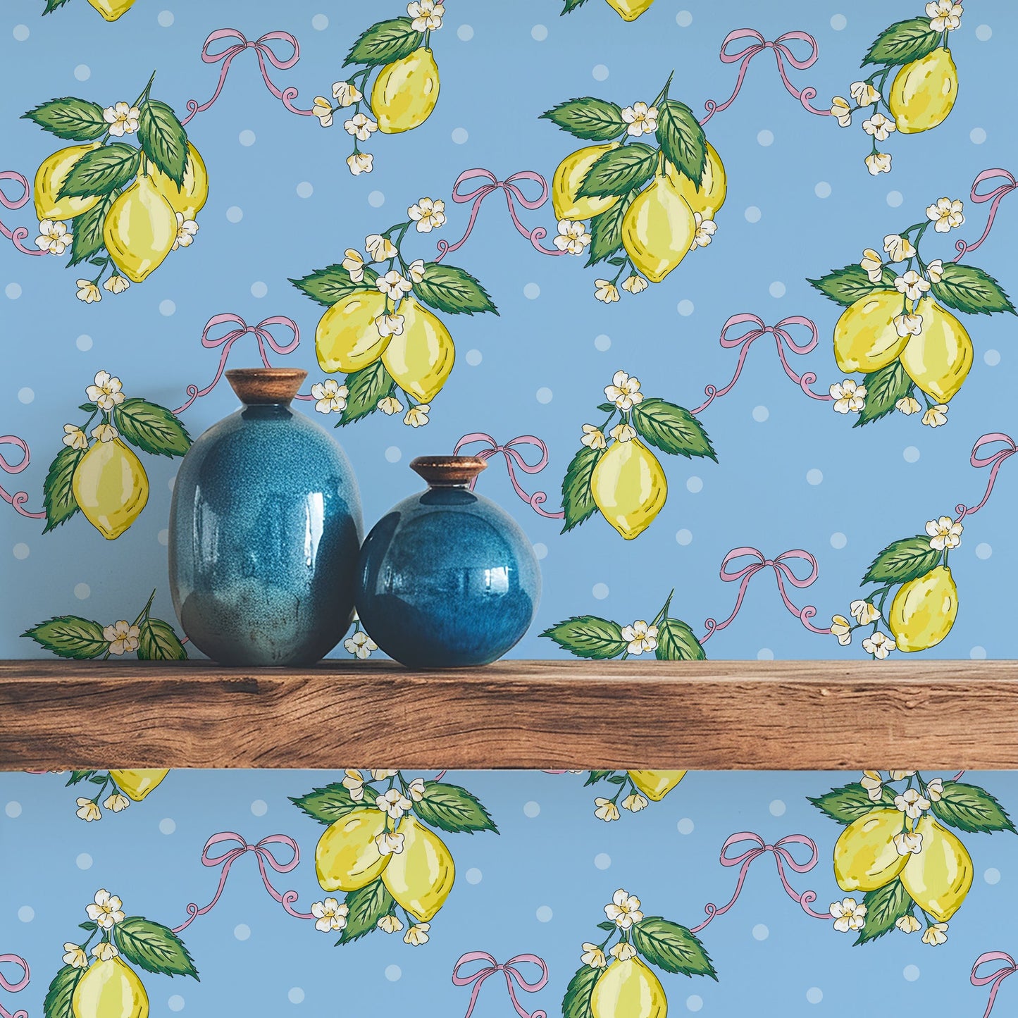 LEMON BLOSSOM WEDGWOOD WALLPAPER