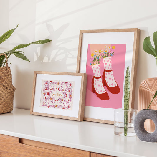 GIRL IN HEART SOCKS PRINT