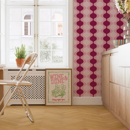 LAVA LAMP BURGUNDY PINK WALLPAPER