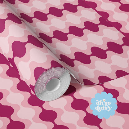 LAVA LAMP BURGUNDY PINK WALLPAPER