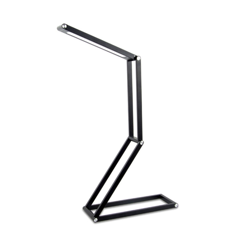 Lampe de bureau LED 3W pliable réglable, chargement USB, protection oculaire (Noir)