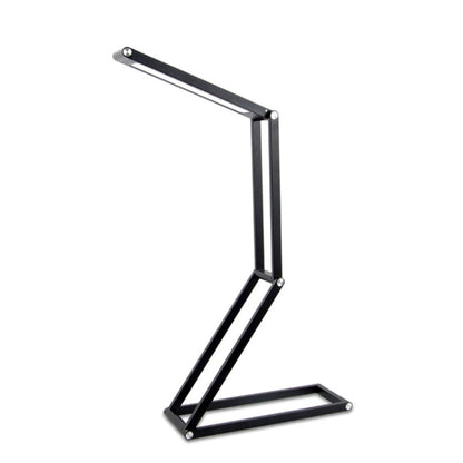 Lampe de bureau LED 3W pliable réglable, chargement USB, protection oculaire (Noir)