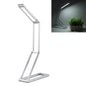 Lampe de Bureau LED 3W Pliable et Ajustable, Rechargeable par USB, Protection des Yeux (Argent)