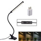 Lampe de bureau LED pliable 8 W, protection oculaire réglable, version USB + prise de courant (noir)