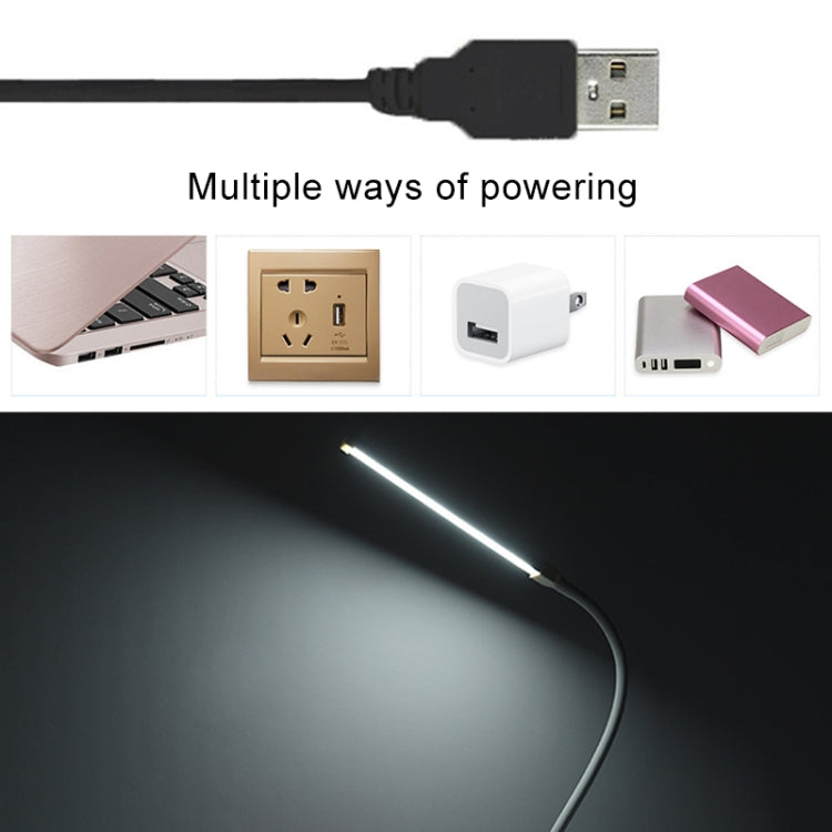 LED Desk Lamp 8W Folding Adjustable USB Charging Eye Protection Table Lamp, USB Charge Version + Power Plug(Black)
