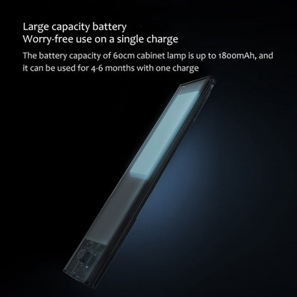 40cm Original Xiaomi Youpin YEELIGHT LED Smart Human Motion Sensor Light Bar Rechargeable Wardrobe Cabinet Corridor Wall Lamps(Black)