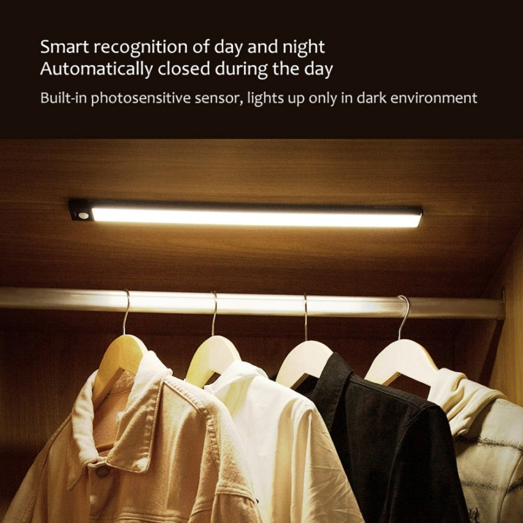 60cm Original Xiaomi Youpin YEELIGHT LED Smart Human Motion Sensor Light Bar Rechargeable Wardrobe Cabinet Corridor Wall Lamps(Black)