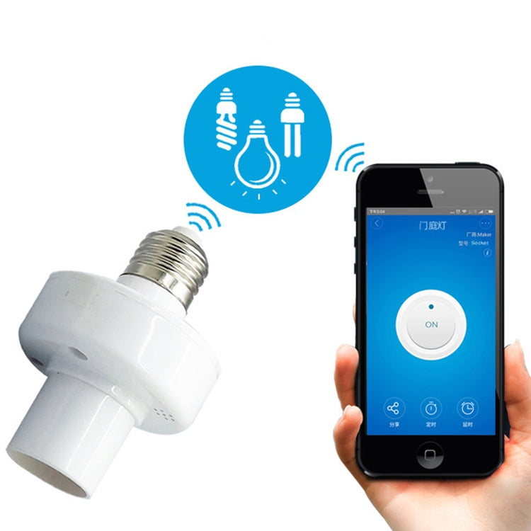 Sonoff Slampher RF eWelink Téléphone APP WiFi 2,4GHz E27 Douille de Lampe Intelligente avec Contrôle Vocal Alexa Echo & Google Home pour Maison Intelligente, AC 90-250V