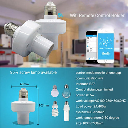 Sonoff Slampher RF eWelink Téléphone APP WiFi 2,4GHz E27 Douille de Lampe Intelligente avec Contrôle Vocal Alexa Echo & Google Home pour Maison Intelligente, AC 90-250V