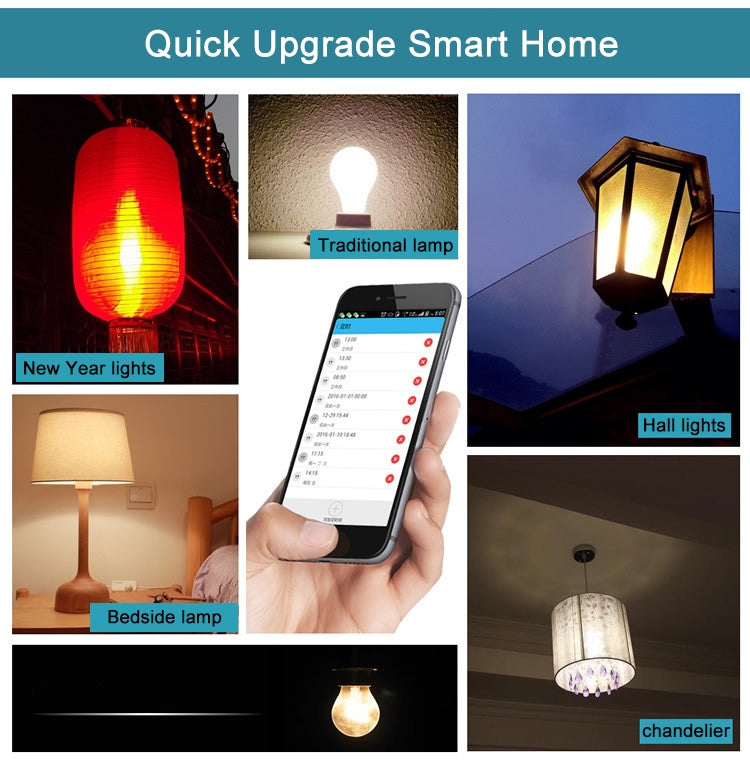 Sonoff Slampher RF eWelink Téléphone APP WiFi 2,4GHz E27 Douille de Lampe Intelligente avec Contrôle Vocal Alexa Echo & Google Home pour Maison Intelligente, AC 90-250V