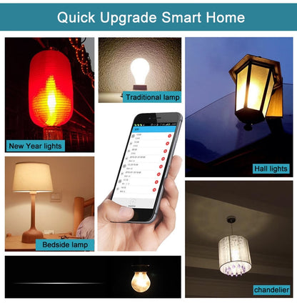 Sonoff Slampher RF eWelink Téléphone APP WiFi 2,4GHz E27 Douille de Lampe Intelligente avec Contrôle Vocal Alexa Echo & Google Home pour Maison Intelligente, AC 90-250V