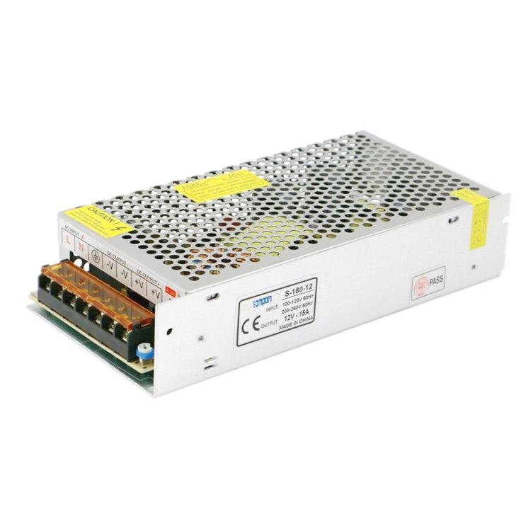 SOMPOM S-180-12 180W 12V 15A Iron Shell Driver LED Light Strip Lighting Monitor Power Supply
