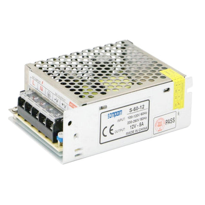 SOMPOM S-60-12 60W 12V 5A Boîtier en fer Pilote Bande lumineuse LED Éclairage Moniteur Alimentation