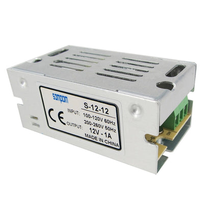 SOMPOM S-12-12 12W 12V 1A Alimentation pour moniteur d'éclairage de bande LED avec coque en fer