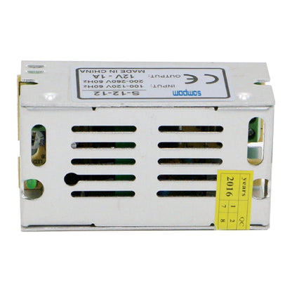 SOMPOM S-12-12 12W 12V 1A Alimentation pour moniteur d'éclairage de bande LED avec coque en fer